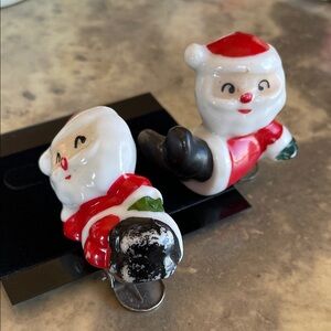 Vintage Holt Howard Santa Clip on Ornaments